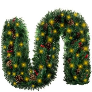 Christmas tree garland 2.7m HQ with Ruhhy 22325 lights (WNDR17011)