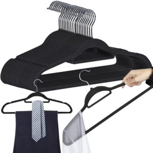 Clothes hanger 20 pieces - black Ruhhy 22536 (WNDR17021)