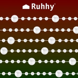 Christmas tree garland - pearls 5m Ruhhy 22499 (WNDR17036)