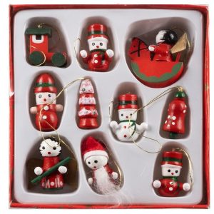 Christmas baubles/tree pendants 10 pcs. Ruhhy 22943 (WNDR17120)