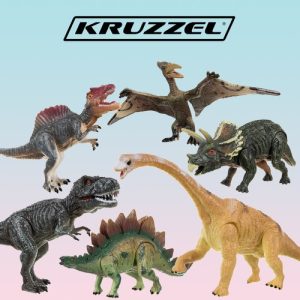 Dinosaurs - movable figures, 6 pcs. 22398 (WNDR17158)