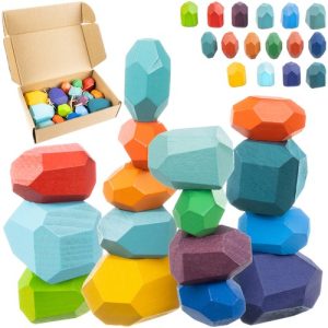 Stones/wooden blocks - 16 pcs. 22475 (WNDR17170)