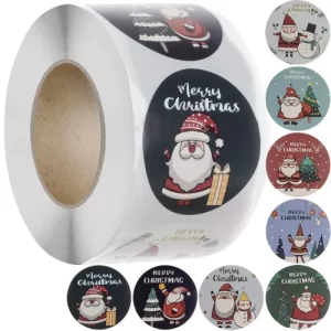 Christmas stickers - roll of 500 pcs. Ruhhy 22328 (WNDR17197)