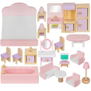 Wooden furniture set for dolls 22609 (WNDR17204)