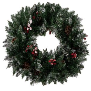 Snow-covered Christmas wreath Ruhhy 22302 (WNDR17243)