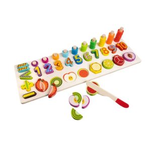 Wooden sorter for fruit and numbers 22607 (WNDR17278)