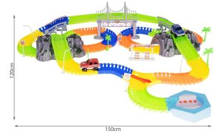 Race track - 240 elements + 2 cars (WNDR17301)