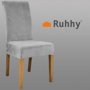 Chair cover - gray velvet Ruhhy 22979 (WNDR17323)