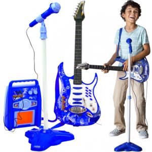 Electric guitar+microphone+sky amplifier 22409 (WNDR17366)