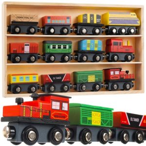 Wooden railway - 12 pieces. Kruzzel 23522 (WNDR17389)