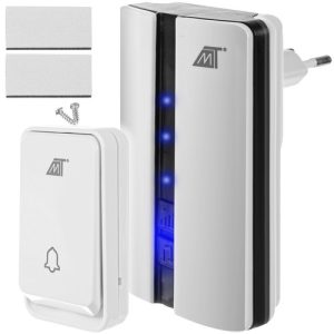 Malatec 23372 white wireless doorbell (WNDR17393)