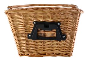 Beige wicker bicycle basket (WNDR17436)