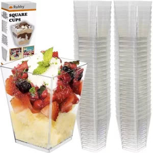 Square cups - 50 pcs. 120ml Ruhha 21164 (WNDR16672)