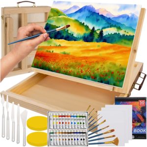 Artistic Painting Set for Children with Art Supplies and a Suitcase Easel (WNDR23863)