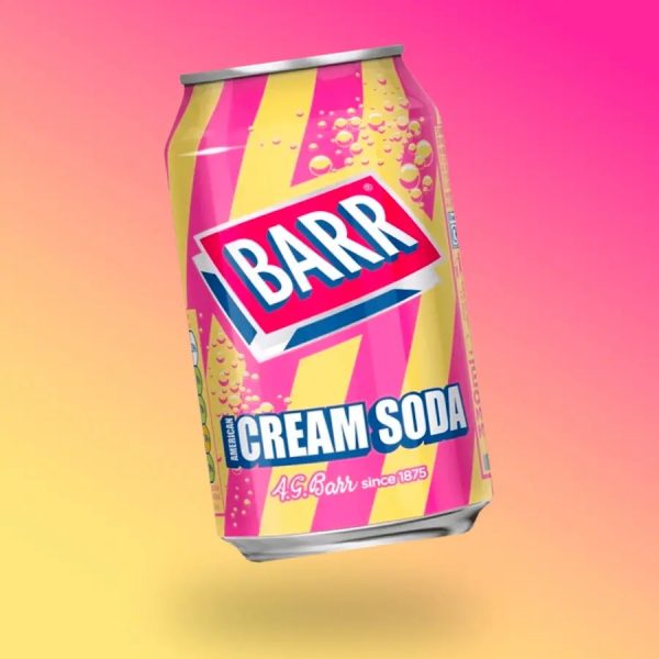 Barr Cream Soda – Smooth & Sweet Vanilla-Flavored Sparkling Drink, 330ml