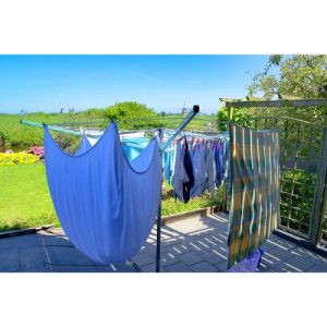 Large foldable garden dryer – 50 m rope + anchor – ideal for outdoor laundry (WNDR24225)