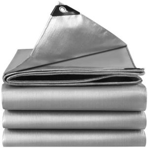 Strong Waterproof Tarpaulin 4x5m – HDPE Cover with Reinforced Edges and Stainless Steel Eyelets (WNDR24653)