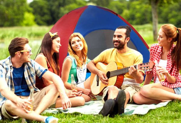 4-Person Waterproof Camping Tent with Mosquito Net and Carry Bag (WNDR23485) - Image 2
