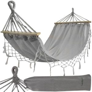 XXL Double Garden Hammock with Spreader Bars - Comfortable and Durable, 250kg Capacity (WNDR25465)