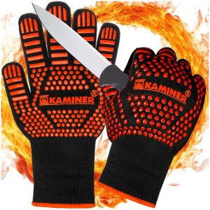 Heat-Resistant Grill Gloves – High-Temperature Protection, Anti-Slip, Durable (WNDR25416)