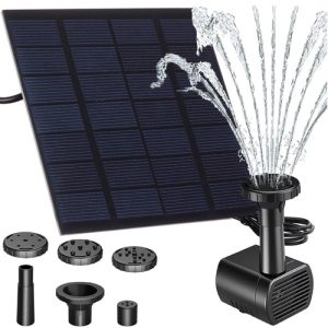 Solar Fountain for Ponds – Eco-Friendly Garden Water Pump with Filter & 4 Spray Modes (WNDR25184)