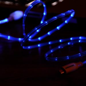 Grundig Charging and Data Cable – Micro USB to USB with LED Light, 1m (EDC)