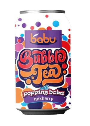 Babu Bubble Tea – Mixberry Flavored Black Tea Drink, 315ml