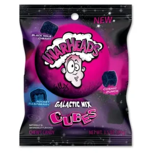 Warheads Galactic Mix Cubes Sour Gummy Candy