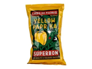 SuperBon Chips De Madrid – Yellow Paprika Flavored Artisan Potato Chips, 135g