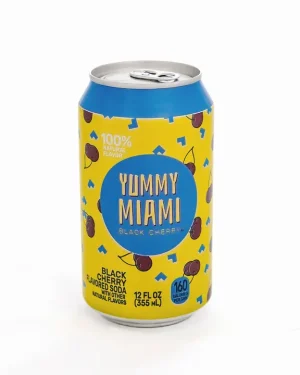 Yummy Miami USA Black Cherry Sparkling Drink – 355ml