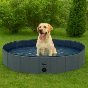 PURLOV Foldable Dog Pool – 160x30cm | 600L Bath & Play Area for Pets (WNDR25370)