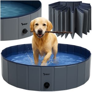 PURLOV Foldable Dog Pool – 160x30cm | 600L Bath & Play Area for Pets (WNDR25370)