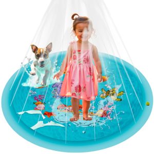 Children’s Water Sprinkler Fountain Mat – XL 150 cm – Outdoor Garden Water Curtain – KRUZZEL (WNDR25568)