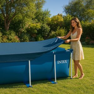 Intex 28036 Pool Cover – 260 x 160 cm Protection for Frame Pools (WNDR25186)