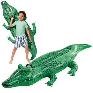 Inflatable Crocodile – Swimming Mattress & Bath Toy – INTEX 58546 (WNDR25163)