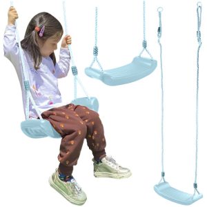 Children’s Rope Garden Swing – Safe Outdoor & Indoor Bench-Style Seat (WNDR25446)