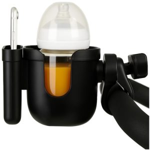 KRUZZEL Rotatable Cup and Phone Holder for Baby Strollers – Stable and Universal Fit (WNDR25347)