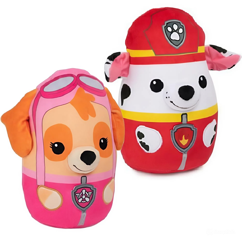 Paw Patrol Team plush toy 20 cm – choose from Marshall or Skye – soft and huggable stuffed toy for kids (EDC)