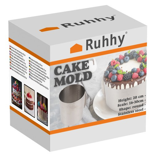 Adjustable Cake Rim 16-30 cm - Confectionery Cake Tin 15 cm (WNDR24618) - Image 3
