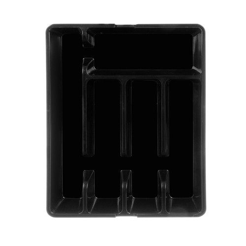 Black Cutlery Organizer for Kitchen Drawer with Sliding Insert (WNDR24748) - Image 9