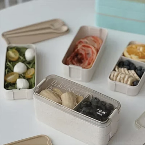 Eco-Friendly Dual-Compartment Lunchbox with Cutlery Set (WNDR24528) - Image 6