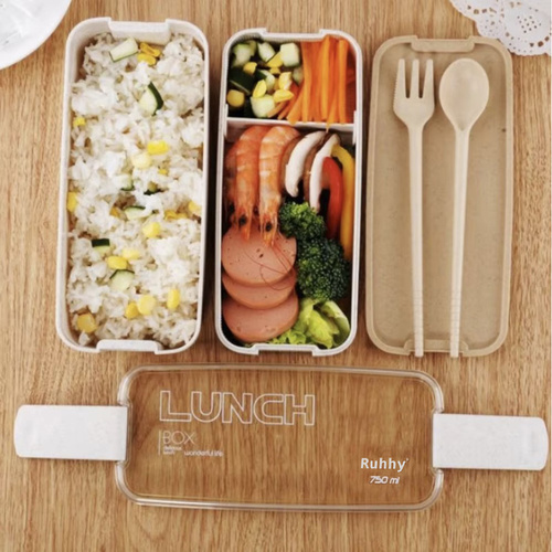 Eco-Friendly Dual-Compartment Lunchbox with Cutlery Set (WNDR24528) - Image 7