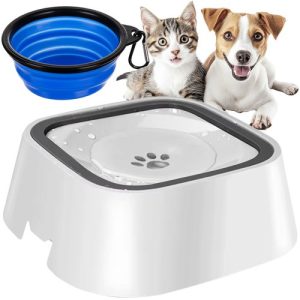 Dog & Cat Water Bowl 1.5L – Non-Splashing Fountain + Free Travel Bowl! (WNDR24342)
