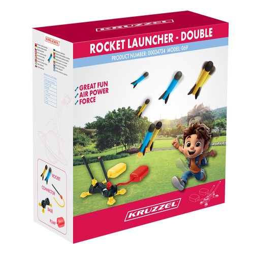 Foam Rocket Launcher with Pump and Double Catapult for Kids (WNDR24724) - Image 8