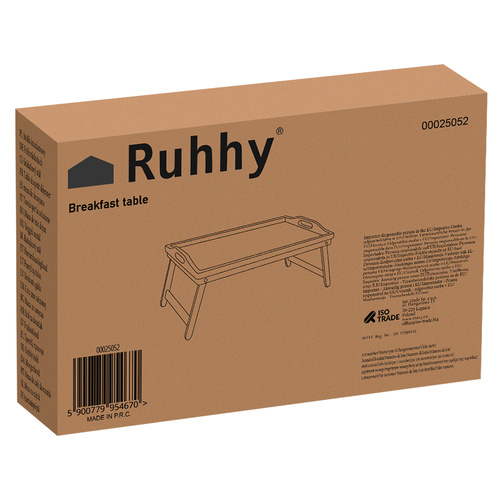 Folding Bamboo Breakfast Table for Bed with Laptop Function (WNDR25052) - Image 19