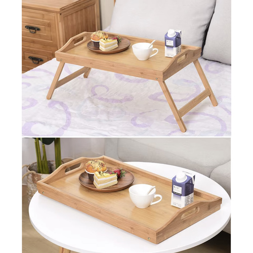 Folding Bamboo Breakfast Table for Bed with Laptop Function (WNDR25052) - Image 6