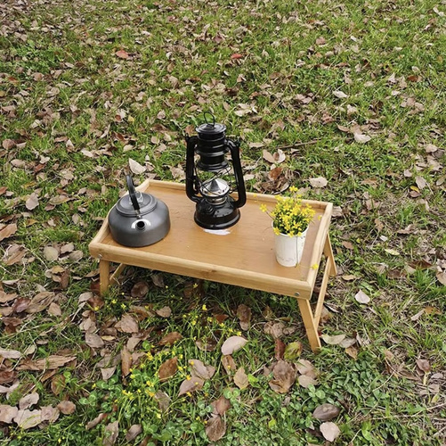 Folding Bamboo Breakfast Table for Bed with Laptop Function (WNDR25052) - Image 7