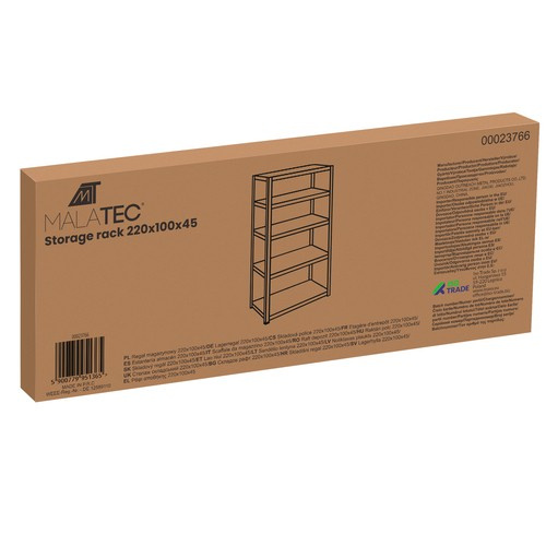 Heavy-Duty 5-Tier Storage Shelf – 220x100x45 cm, 875 kg Capacity (WNDR23766) - Image 2
