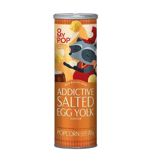 OMYPOP Addictive Salted Egg Yolk – salted egg yolk flavored popcorn, 70g