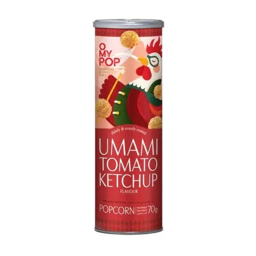 OMYPOP Umami Tomato Ketchup Flavor Popcorn, 70g